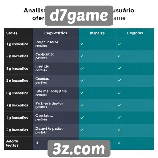Comparativo de suporte ao usuário no D7Game